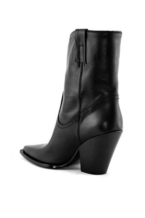 Alabama Texan ankle boot in black leather ELENA IACHI | E3999NERO